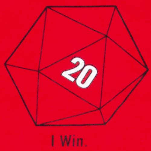 The Big Bang Theory Sheldon Cooper 20 Sided Dice D20 Adult Red T-Shirt (Adult X-Large) #TOP4