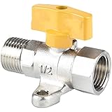 Matériau de qualité supérieure : fabriqué en cuivre de haute qualité, ce robinet à boisseau sphérique à filetage femelle de 1,27 cm est robuste, durable, anti-corrosion, ayant une longue durée de vie.