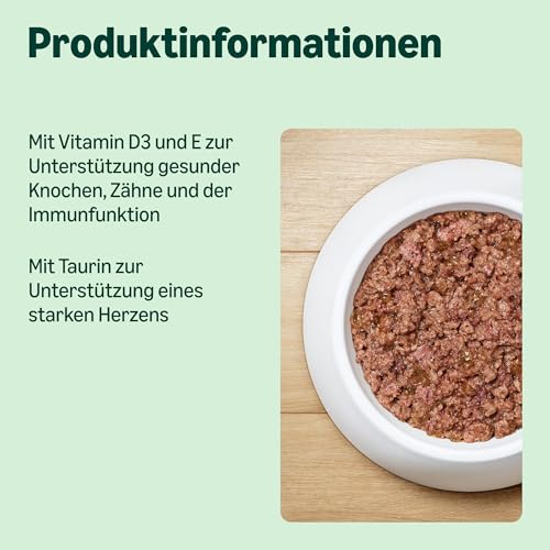 by Amazon Getreidefreies Katzennassfutter, Dose, Pastete Ente, 6 x 400 g