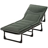 Leisure se puede plegar en un sillón. Cuando lo abres, puedes tumbarte. Si no lo necesitas, puedes colocarlo.