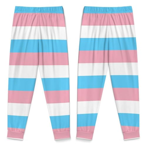 Transgender FlagChildren's Pajama Set Round Neck Long Sleeve Top + Pants Two-piece Set120CM4