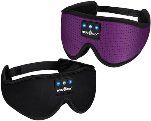 MUSICOZY Sleep Headphones Bluetooth 5.2 Headband Breathable 3D Sleeping Headphones, Wireless Eye Mask Sleep Earbuds for Side Sleepers Women Office Air Travel Cool Tech Gadgets Unique Gifts, Pack of 2 MUSICOZY Sleep Headphones Bluetooth 5.2 Headband Breathable 3D Sleeping Headphones, Wireless Eye Mask Sleep Earbuds for Side Sleepers Women Office Air Travel Cool Tech Gadgets Unique Gifts, Pack of 2