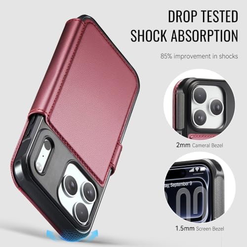 Coque iPhone 14 Plus marron étui portefeuille magnétique pour vos trajets - 7