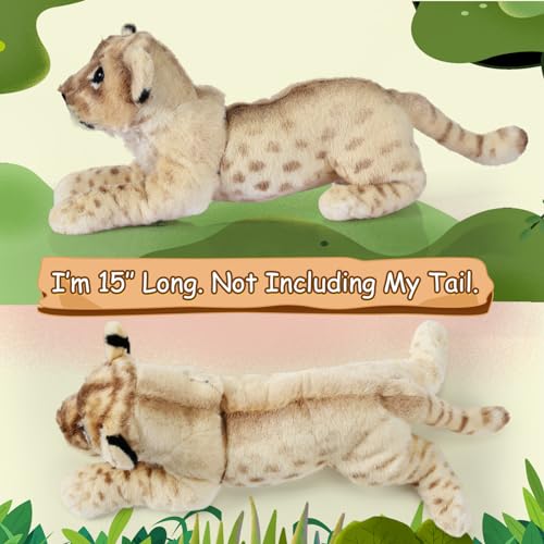 RoundFunny 15 Inch Stuffed Animal Lion Plush for Girls Boys by RoundFunny - Used condition - Image 2