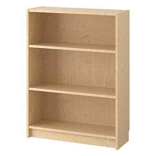 IKEA Bokhylla "BILLY", stående hylla för vardags- och arbetsrum – 80 x 28 x 106 cm – björkfanér