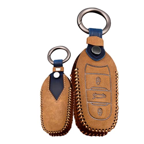 Coque de clé Peugeot cuir étui protection porte-clés télécommande 3 boutons