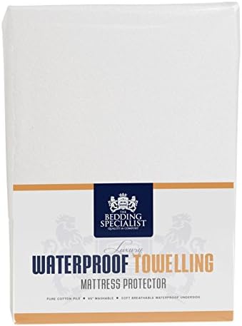 Bedding Specialist The Waterproof Terry Towelling Breathable Mattress Protector-Small Double Bed, White, (120 x 190cm)