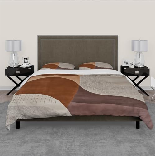 Housse de couette douce 135x200 minimaliste au design abstrait