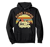 Road Trippin Retro Vintage 70's Road Trip Camping RV Camper Pullover Hoodie