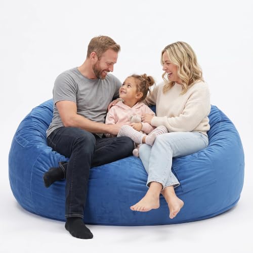 Image of 5 Ft. Bean Bag Chair for Adults, Teens, Kids with Memory Foam Filling