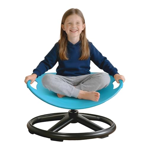 Aivher Spinning Chair for Autistic Kids, Sensory Spinning Chair for Kids & Toddlers, 220LBS Capacity, Safe Non-Slip Spin Chair with Handle, Sensory Chair for 3-8Ages Autism & Special(Blue Oval) by Aivher - Used condition - US$44.99