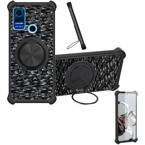 �Ή� Corn G60 Pro 4g �P�[�X Phone Case [1�� 9H+�d�x���� �K���X�t�B����][360°��]���X�^���h�A�}�O�l�b�g��]CX-11-HEI