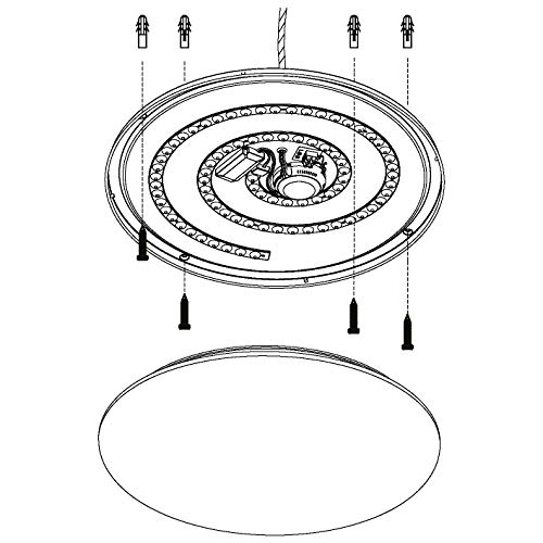 Plafonnier LED Frania-A Eglo Access blanc Ø 57 cm avec télécommande - 6