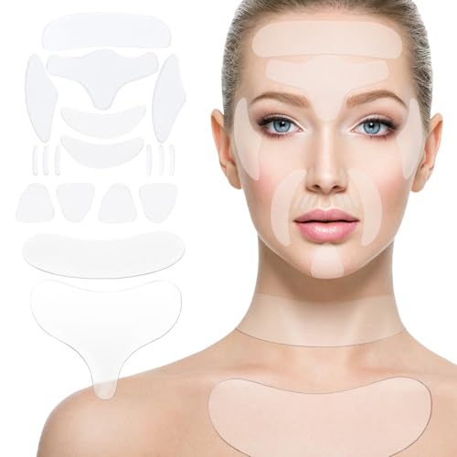 Facial Wrinkle Patches Reusable Silicone Forehead, Neck & Chest P...