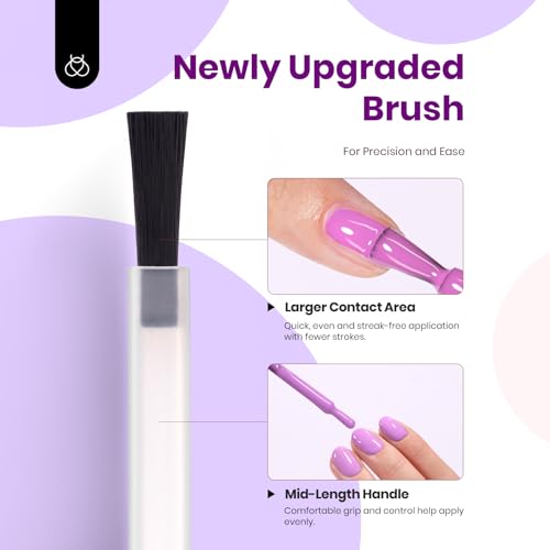 Image of Beetles Hema-Free Gel Polish Set, 6 Colors 15ml Dark Blue Purple Gel | 6 Colors 15ml Full Size Gel Polish Kit, Colorful Bottle, Soak Off UV Led Lamp Nail Art Salon Manicure