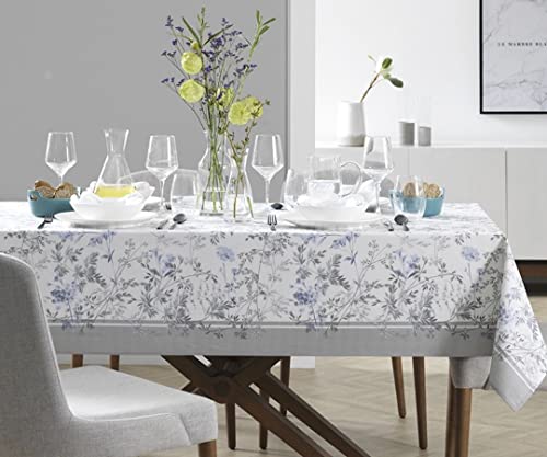 TOALHA DE MESA SEMPRE LIMPA LINA 140 X 140 CM ESTAMPADA