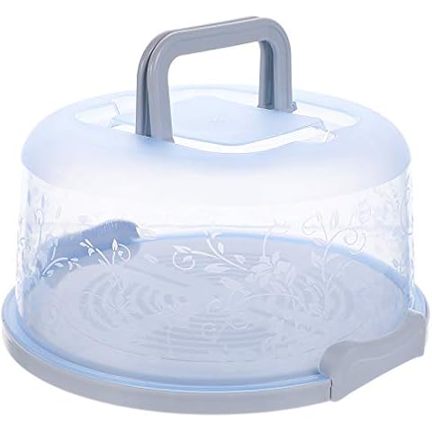 Angoily Round Cake Carrier with Handle Cover