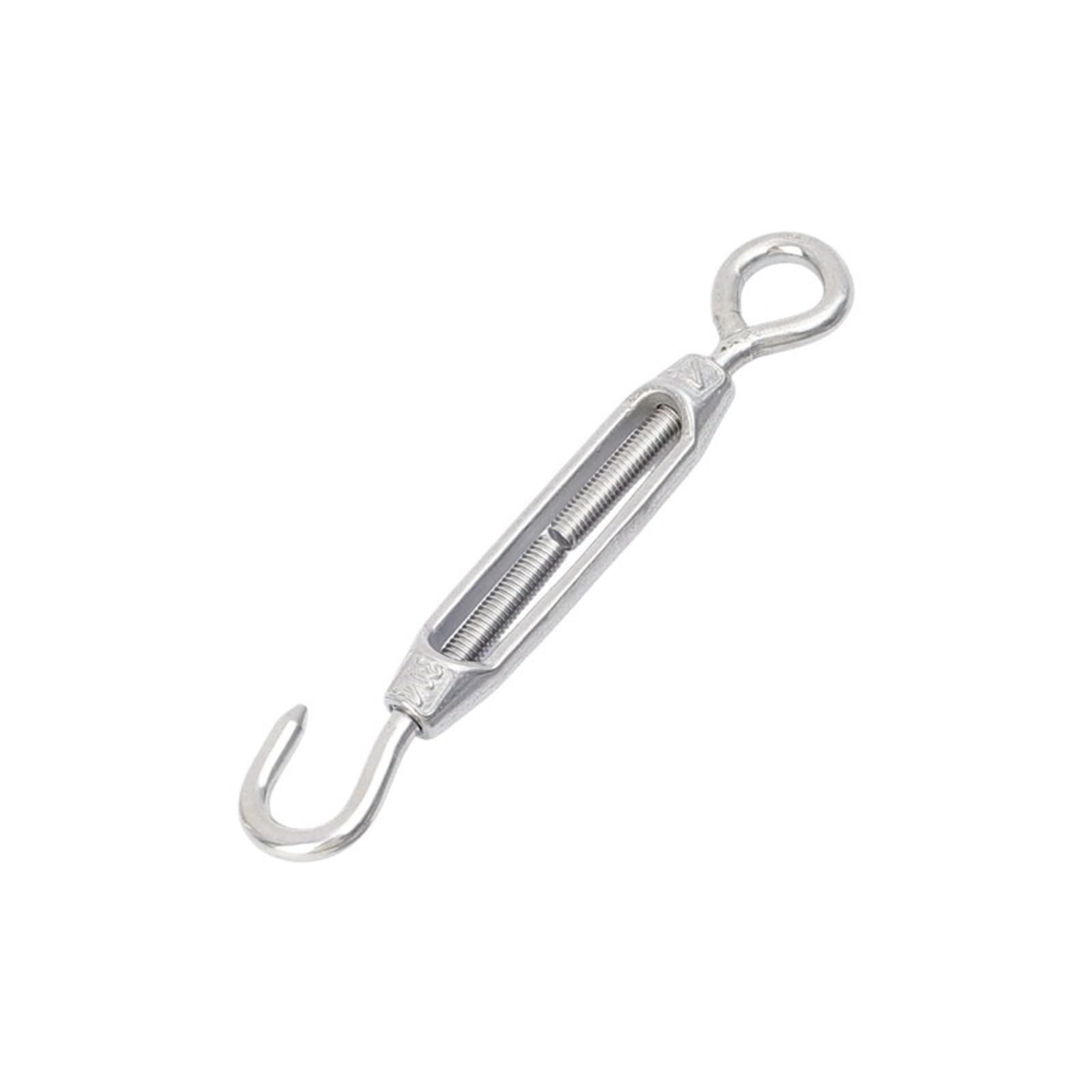5 pezzi di tenditori a gancio e occhiello in acciaio inossidabile, tensione regolabile del cavo metallico, tipo OC, tenditore for cavi da giardino, vela rigging Per Interni Ed Esterni(M6)