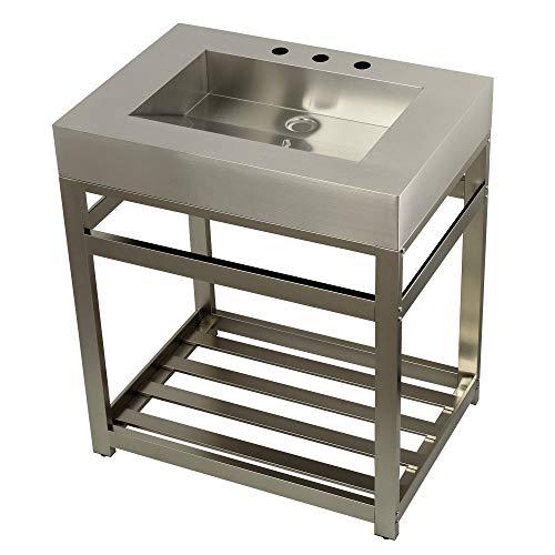 Kingston Brass Kvsp3122A8 Kingston Commercial Console Sink, Brushed/Brushed Nickel #TOP16