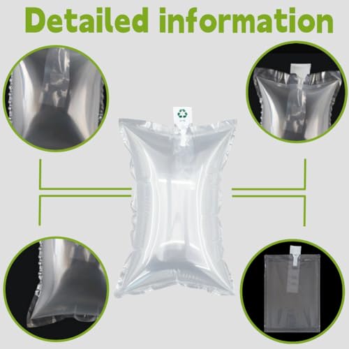 Luftpolsterkissen,200pcs Luftkissen mit Luftpumpe,Luftpolster,Luftpolsterkissen Luftkissen,Füllmaterial Paket,Lufttaschen Polstermaterial Luftpolster,für Transportverpackungen,Keine Öffnungsfülung
