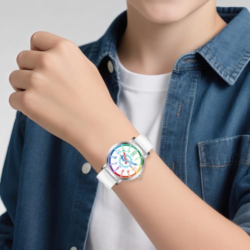 Blisshour Kids Analog Watch, Learning Watch for Kids 8-12, Waterproof Childrens Watches for Boys Ages 5-7 6-8, Girls Watches4