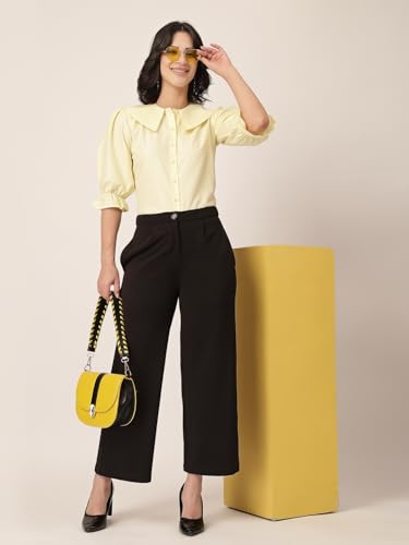 Image of Style Quotient Women Sky Blue Victorian Style Shirt