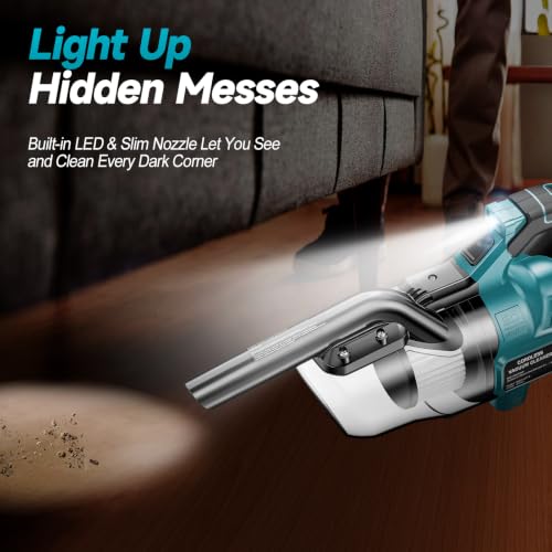 Image of Cordless Handheld Vacuum Cleaner Compatible with Makita 18V Battery