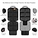 SMART ELF Non-Slip Backing Backseat Car Organizer Kick Mat with Storage Pockets, Large Waterproof Baby Car Seat Protector for Leather and Fabric (Black)