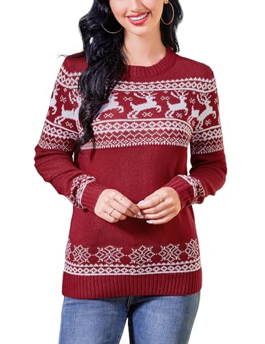 Jersey de Navidad para mujer suéter navideño de punto acogedor y cálido para invierno