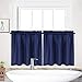 NANAN Kitchen Cafe Curtains,Waffle Weave Textured Tailored Short Curtains for Bathroom Waterproof Window Covering Tier Curtains - 30
