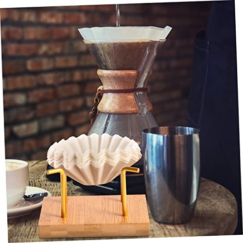Zerodeko 4 Peças Suporte Para Filtro De Café Organizador De Armazenamento De Café Aparelho De Bambu
