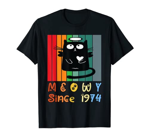 48. Birthday Meow Cat 48 Years Old Meowy T-Shirt