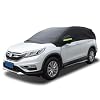 Half Car Cover Waterproof Ninonly Universal Car Top Cover Breathable All Weather Protection Auto Half Car Covers for Outdoor Sun Rain Dust UV Protector for Windshield Black(for SUVs Up to 4.5-5.5M)