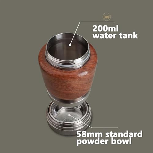 piudoiliy Pneumatic Espresso Machine, Portable Coffee Machine, with 58mm Powder Bowl & Pressure Valve,for Camping, Travel Outdoor - Image 2