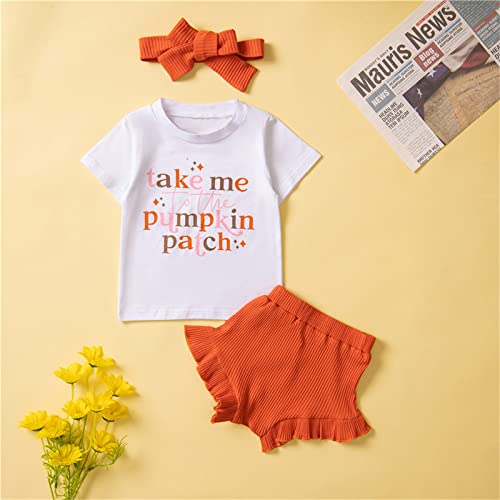 Calças de moletom fofas para meninas, roupa de Halloween, estampa de letras de abóbora, shorts (bran
