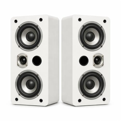 Dynavoice Magic LCR-4 Weiß Matt – Paar Passivlautsprecher für Heimkino, Ideal für Dolby Atmos, Wand- oder Deckenmontage.