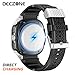 Deczone Silicone Band with Stainless Steel Case Cover Compatible with Samsung Galaxy Watch 8 Ultra 47mm (2025) / Samsung Galaxy Watch Ultra 7 47mm Bands (2024) Protective Case Cover for Men (Silver)
