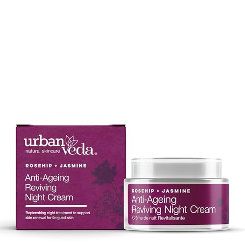 Urban Veda Retinol Eye Cream with Rosehip Oil | Vitamin C Cream for Wrinkles | Face Moisturiser with Evening Primrose Oil | Reviving Night Cream with Vitamin E | Moisturiser Face Women and Men | 50 ml