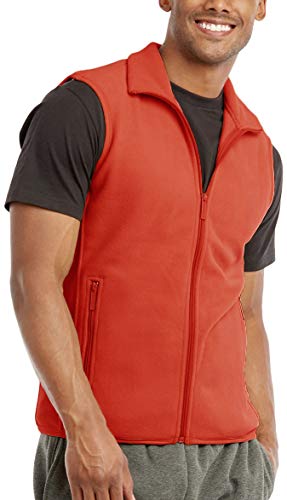 Image of ToBeInStyle Men's Zip Up Sleeveless High Collar Polar Fleece Vest