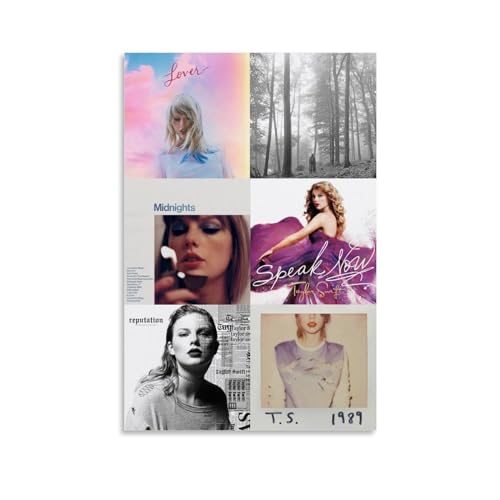EEILASE Taylor Swift - Póster decorativo de álbumes para pared, 20 x 30 cm, sin marco, diseño de Taylor Swift