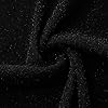 Sequin Tops for Women UK - Sparkly Elegant Blouses, 3/4 Flared Sleeve V Neck Tunic Top, Ladies Loose Double Layers Mesh Shirts, Glitter Casual Baggy Tee, Evening Party Club Cocktail Black #3