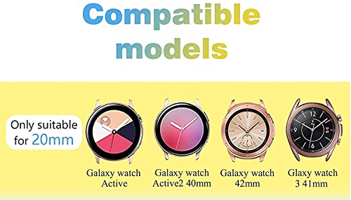 Image of M.G.R.J 20mm Soft Silicone Strap Compatible for Galaxy Watch Active 2 (40-44mm) Watch /Galaxy Watch 42mm /Gear Sport, Amazfit Bip /Lite /GTR 42mm (Black)