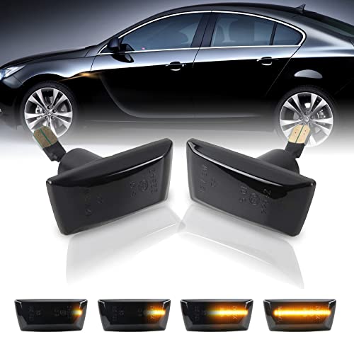OZ-LAMPE Clignotants latéraux LED dynamiques Clignotant séquentiel Fumée Répéteur latéral Indicateurs De Position Pour V-auxhall O-pel Adam Astra H Corsa D Corsa E Insignia A Meriua B Zafira B
