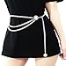 Jurxy S Size Alloy Waist Chain Multilayer Body Chain Golden Waist Belt Pendant Belly Chain for Women Adjustable Body Harness for Jeans Dresses – Silver Style 1