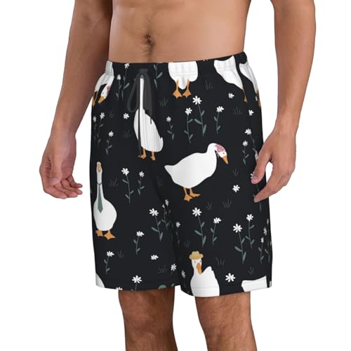 Fashionable Goose Mens Swim Trunks Quick Dry Beach Holiday Party Casual Printed Men Beach Shorts2
