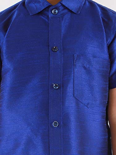 Image of VASTRAMAY Boy's Silk Blend Regular Fit Shirt