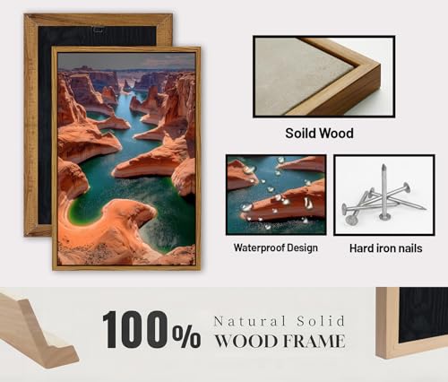 Image of Glen Canyon Wall Art Western Arizona National Park Poster Colorado River Scenery Wall Decor Southwestern Red Rock Mountain Desert Landscape Canvas Prints for Living Room Bedroom Home Decoration 24x36 inch