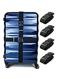 Untethered 4-Pack Luggage Straps | Belts to Keep Your Suitcase Secure While Traveling, Premium Accessory for Travel Bag Closure.