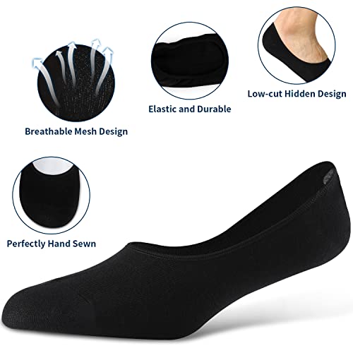 ADFOLF 6 Pack Mens No Show Socks Casual Low Cut Thin Loafers Non Slip Boat Liners2