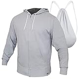 Quikflip 2-in-1 Reversible Backpack Hoodie (As Seen on SHARK TANK) Unisex Full-Zip Hero Hoodie Lite - Heather Gray